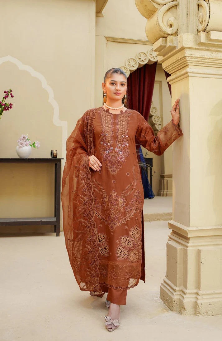 Dhanak Embroidered 3pc