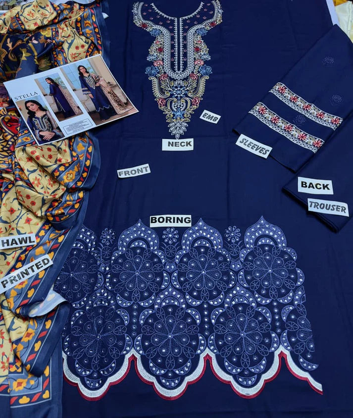 Winter Embroidery 3pc