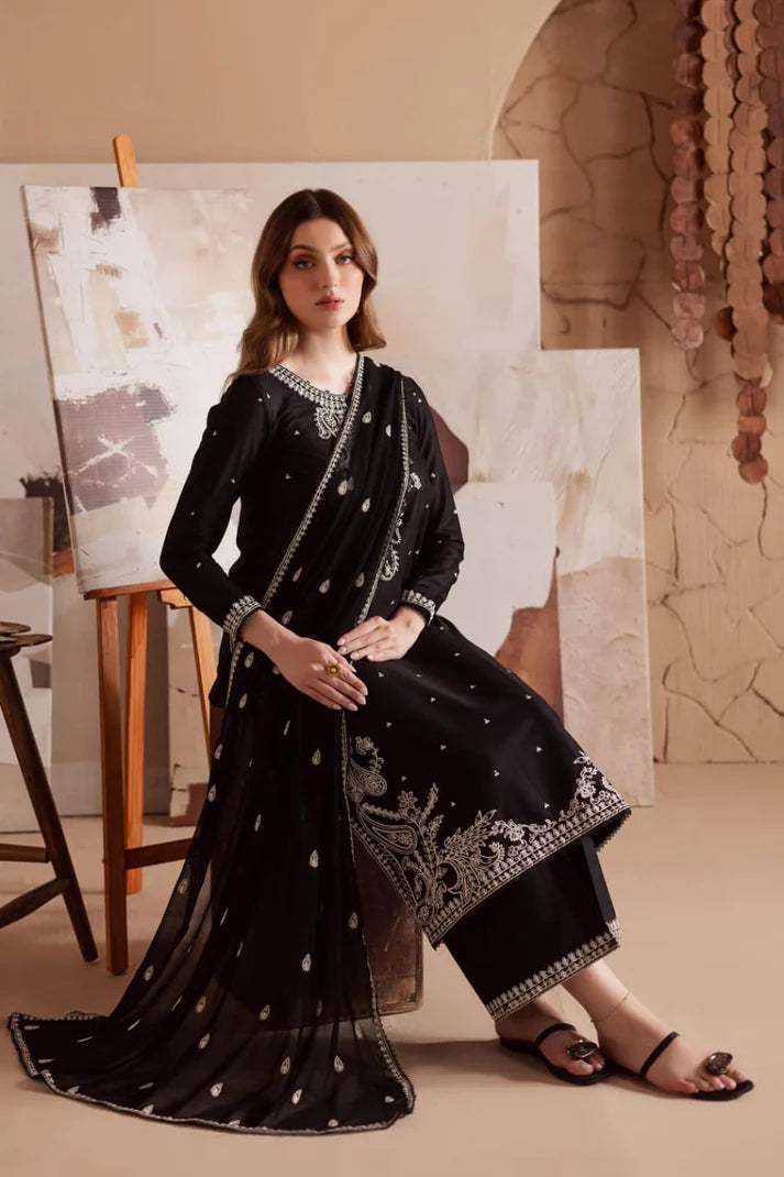 Dhanak Embroidery 3pc