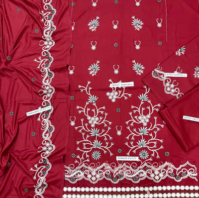 Dhanak Embroidery 3pc