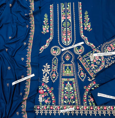 Dhanak Embroidery 3pc