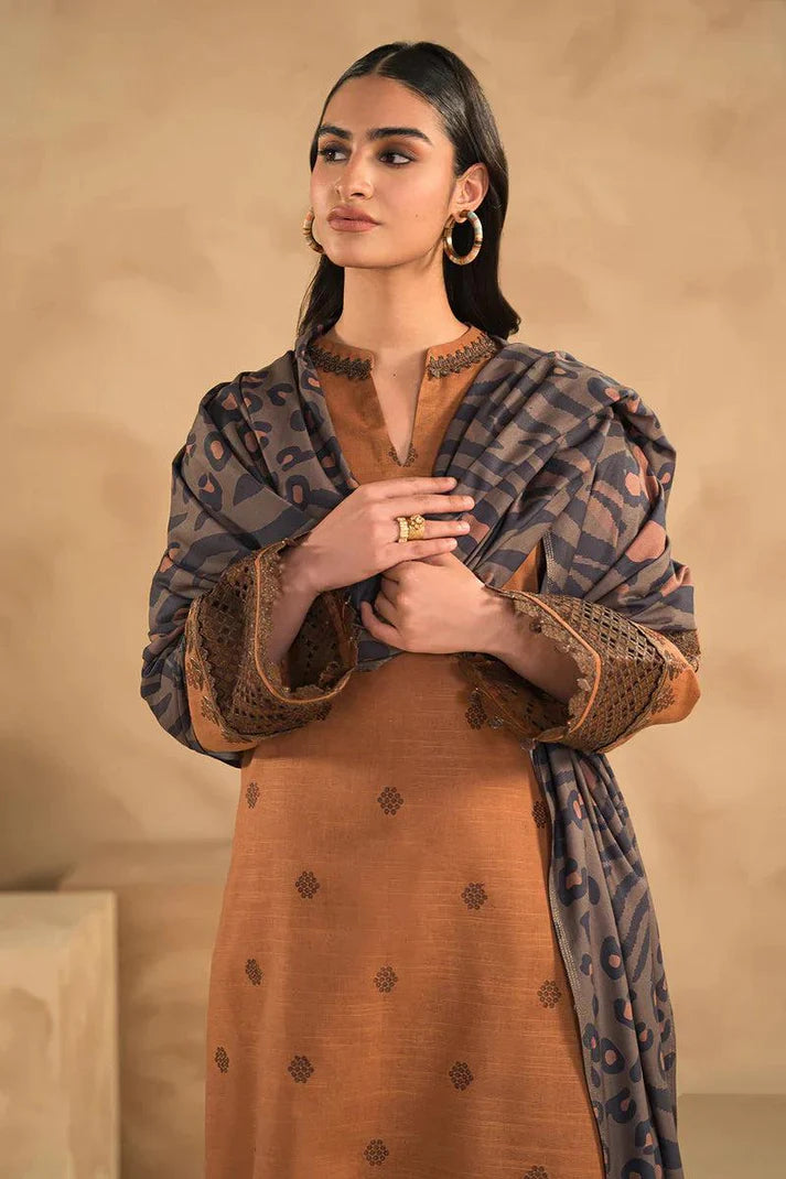 WINTER COLLECTION DHANAK EMBROIDERY 3PC