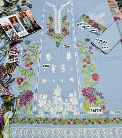 Winter Embroidery Collection 3pc