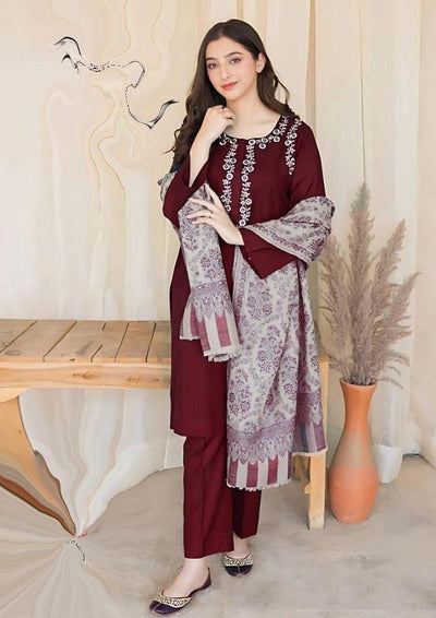 WINTER COLLECTION DHANAK EMBROIDERY 3PC