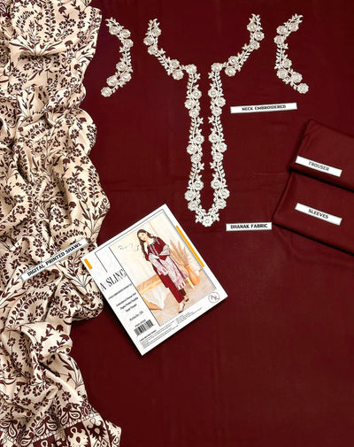 WINTER COLLECTION DHANAK EMBROIDERY 3PC