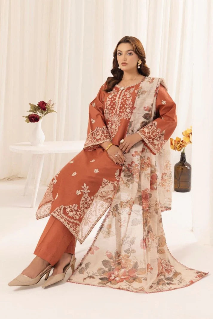 WINTER COLLECTION DHANAK EMBROIDERY 3PC