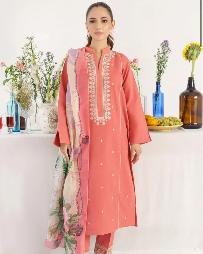 WINTER COLLECTION DHANAK EMBROIDERY 3PC