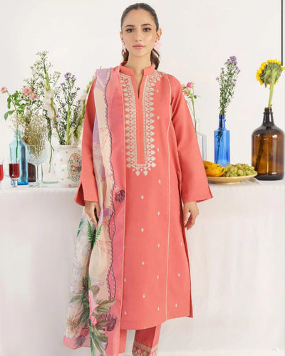 WINTER COLLECTION DHANAK EMBROIDERY 3PC