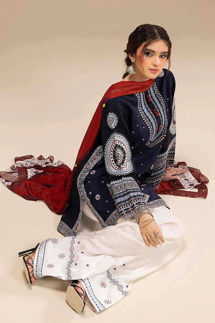 WINTER COLLECTION DHANAK EMBROIDERY 3PC