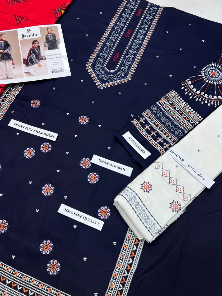 WINTER COLLECTION DHANAK EMBROIDERY 3PC