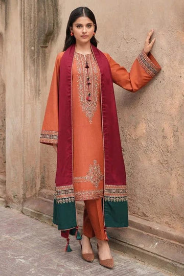 WINTER COLLECTION DHANAK EMBROIDERY 3PC
