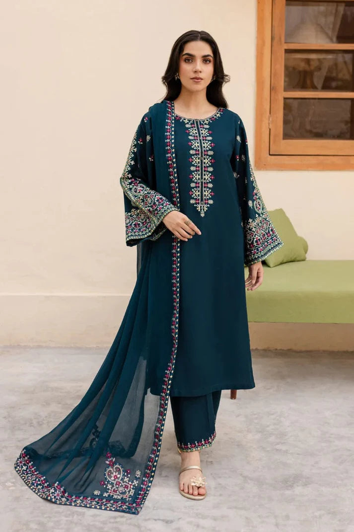Dhanak Embroidered 3Pc