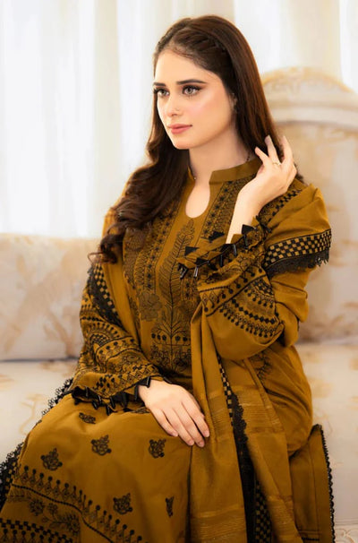 WINTER COLLECTION DHANAK EMBROIDERY 3PC