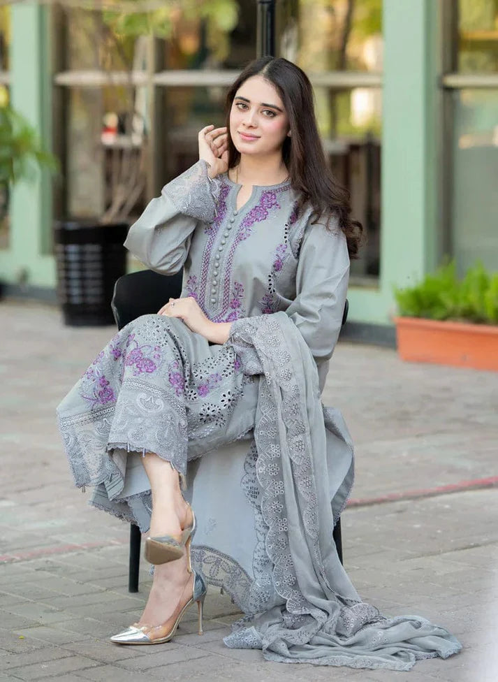 Dhanak Embroidered 3pc