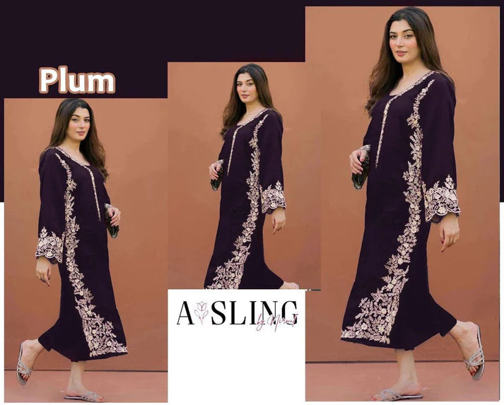 WINTER COLLECTION DHANAK EMBROIDERY 2PC