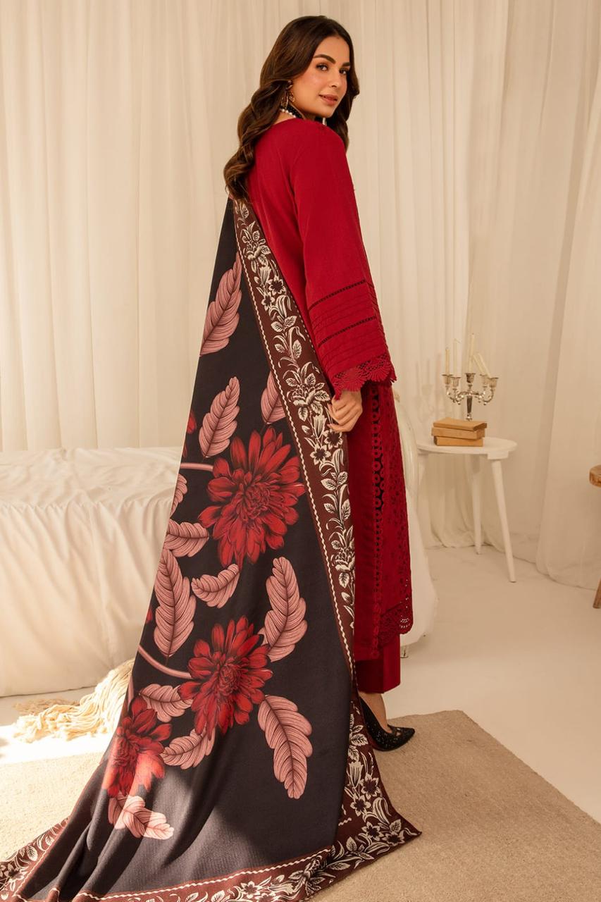 WINTER COLLECTION DHANAK EMBROIDERY 3PC