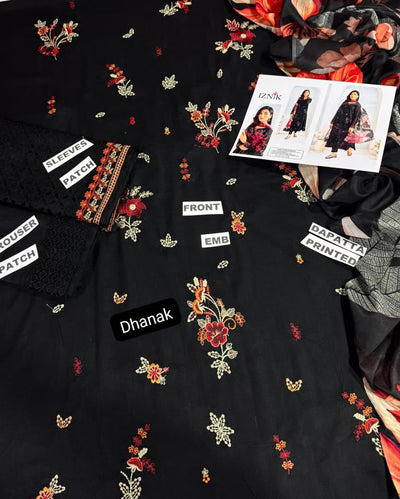 WINTER COLLECTION DHANAK EMBROIDERY 3PC