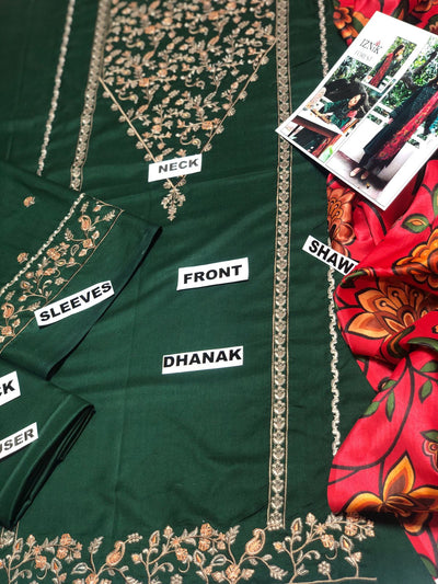 WINTER COLLECTION DHANAK EMBROIDERY 3PC