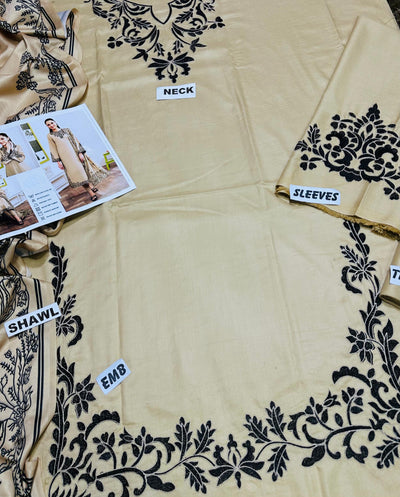 WINTER COLLECTION DHANAK EMBROIDERY 3PC