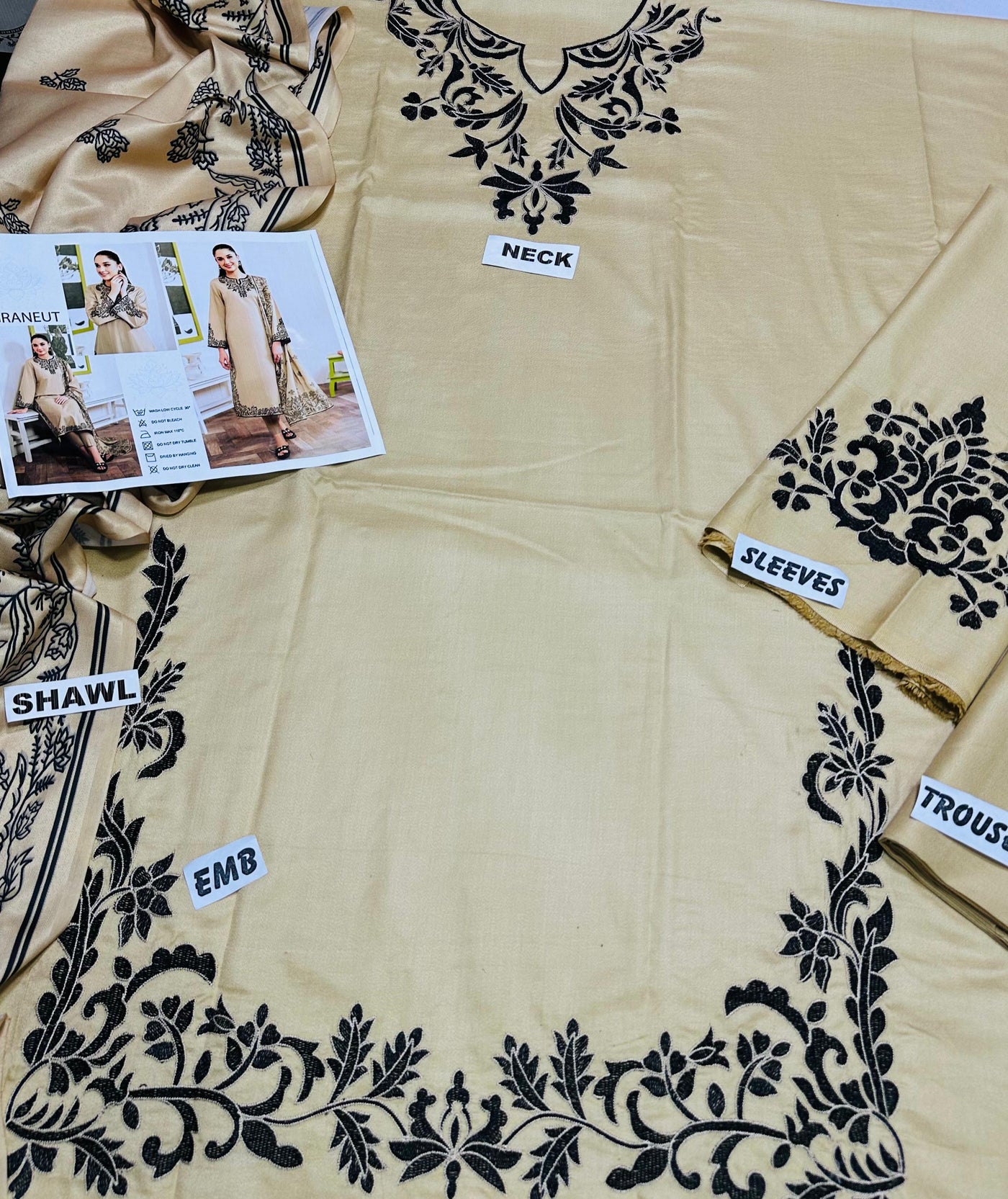 WINTER COLLECTION DHANAK EMBROIDERY 3PC