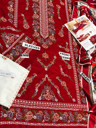 WINTER COLLECTION DHANAK EMBROIDERY 3PC