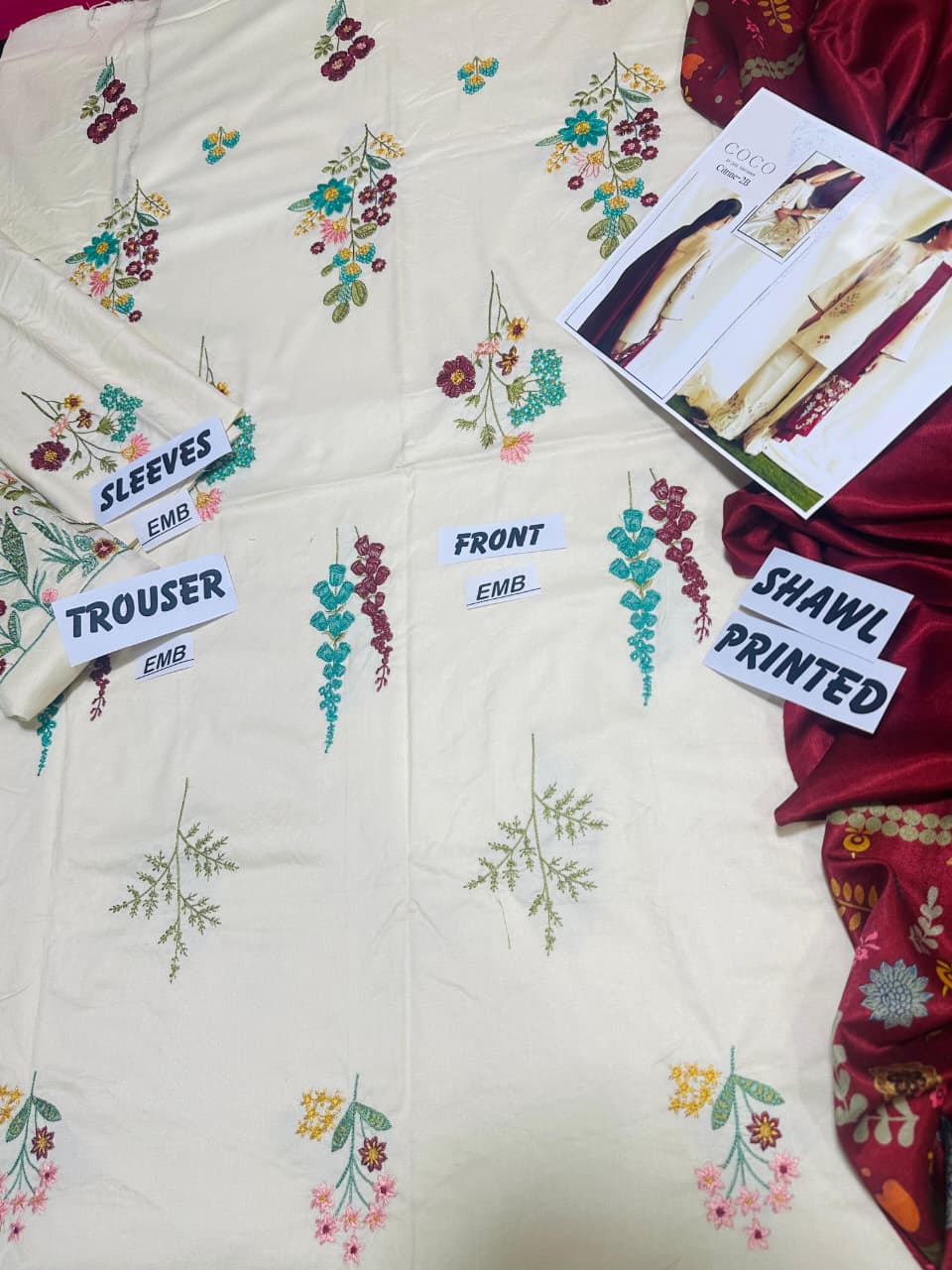 WINTER COLLECTION DHANAK EMBROIDERY 3PC
