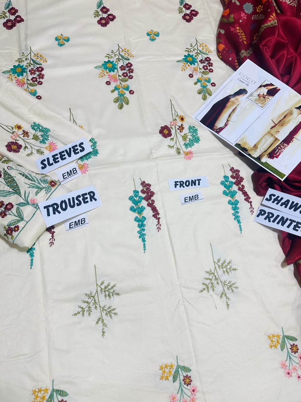 WINTER COLLECTION DHANAK EMBROIDERY 3PC