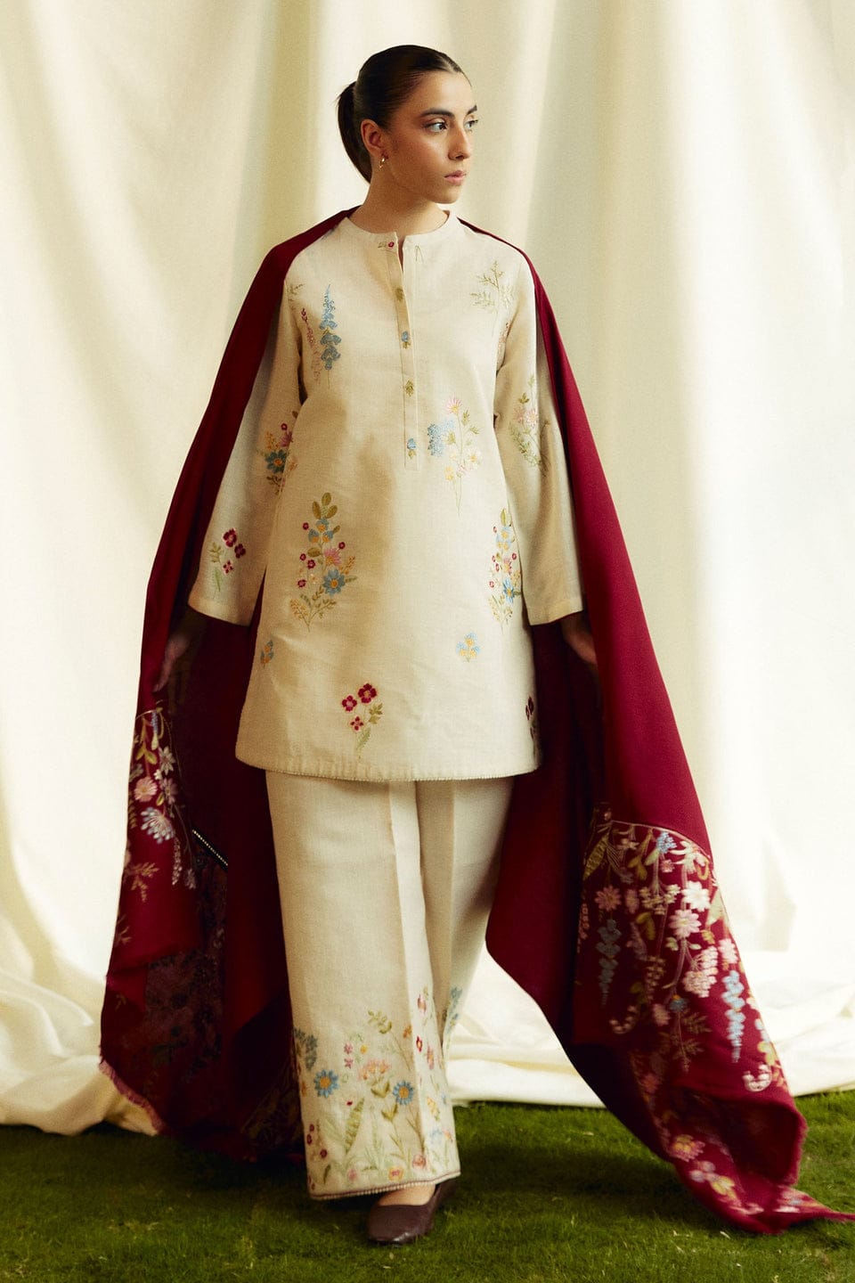WINTER COLLECTION DHANAK EMBROIDERY 3PC