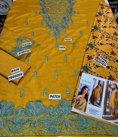 WINTER COLLECTION DHANAK EMBROIDERY 3PC