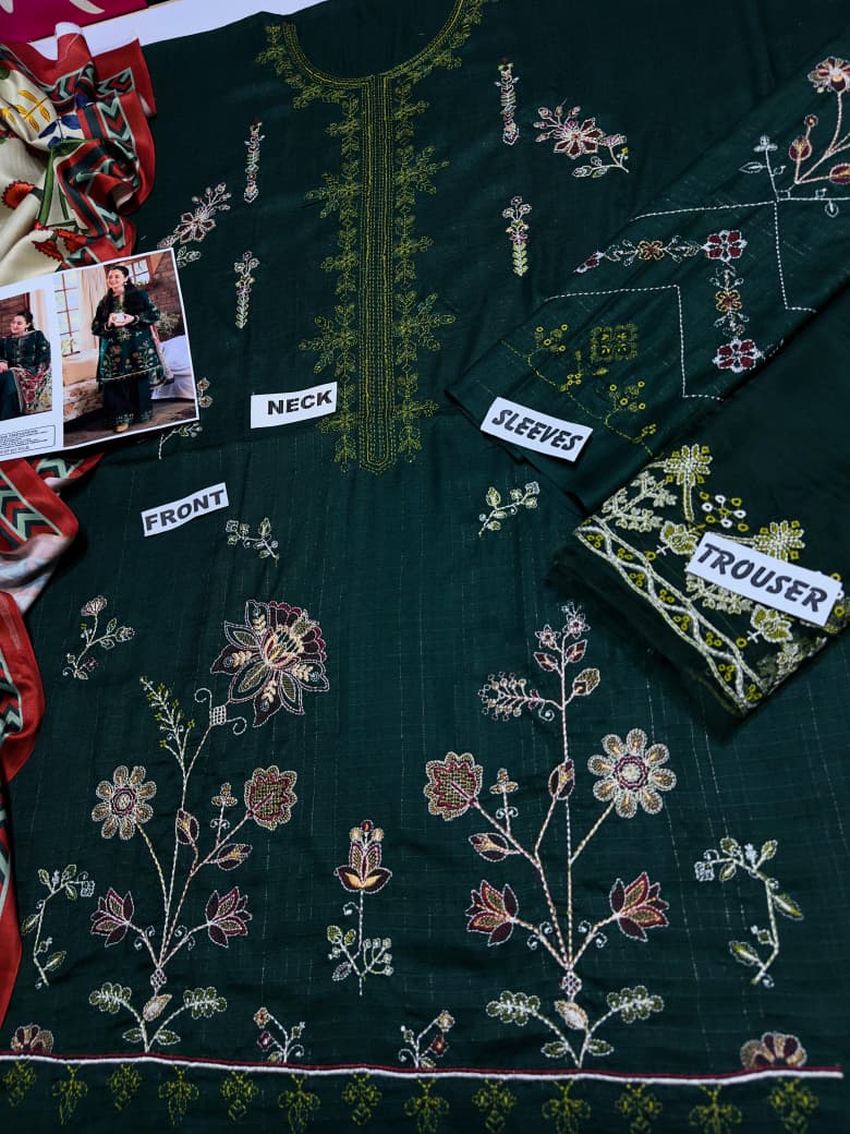WINTER COLLECTION DHANAK EMBROIDERY 3PC
