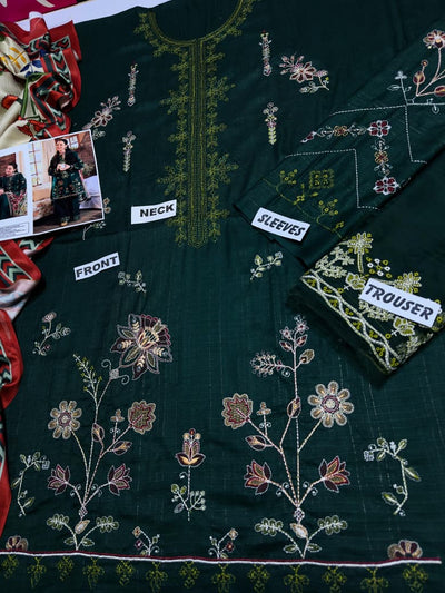 WINTER COLLECTION DHANAK EMBROIDERY 3PC