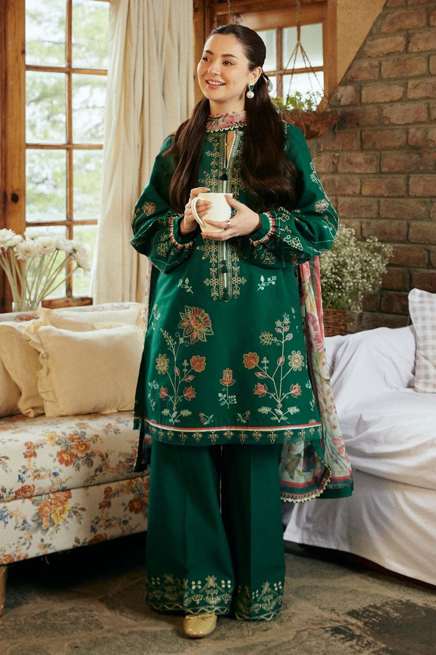 WINTER COLLECTION DHANAK EMBROIDERY 3PC