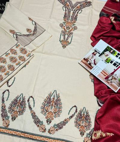 WINTER COLLECTION DHANAK EMBROIDERY 3PC
