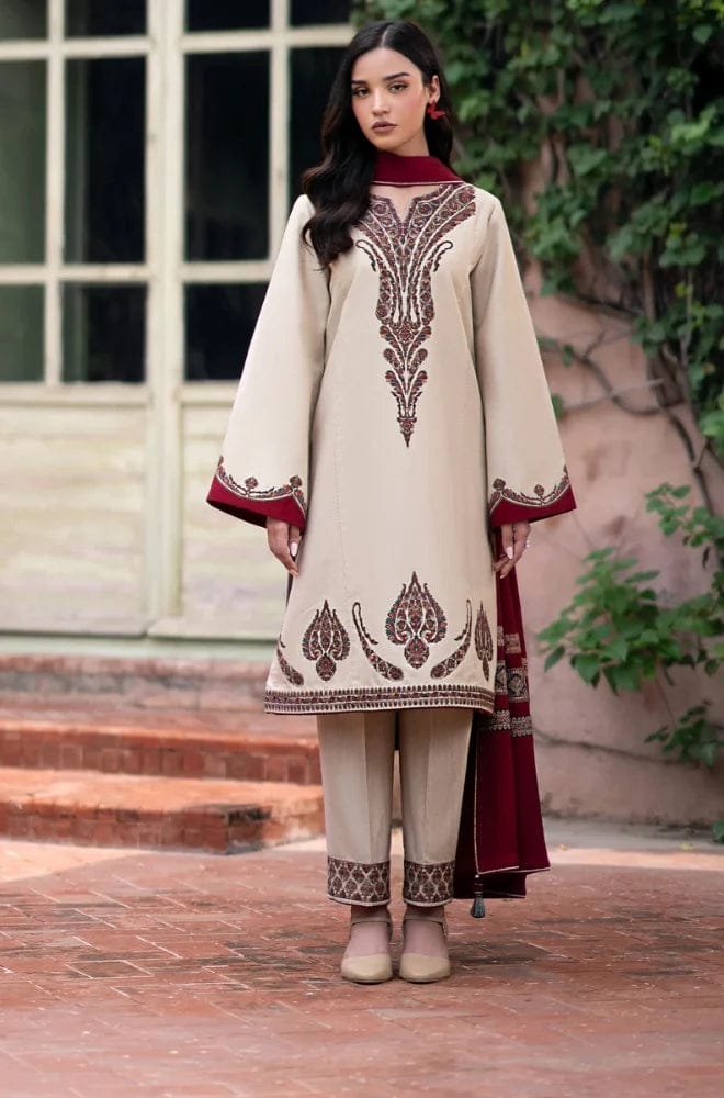 WINTER COLLECTION DHANAK EMBROIDERY 3PC