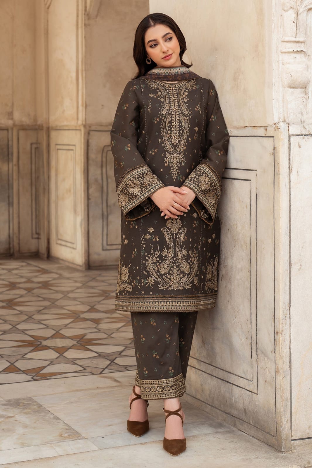 WINTER COLLECTION DHANAK EMBROIDERY 3PC