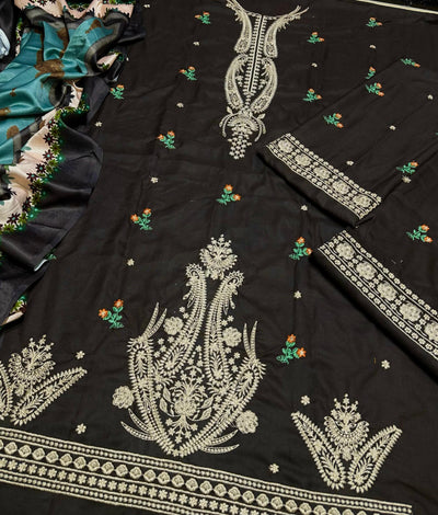 WINTER COLLECTION DHANAK EMBROIDERY 3PC