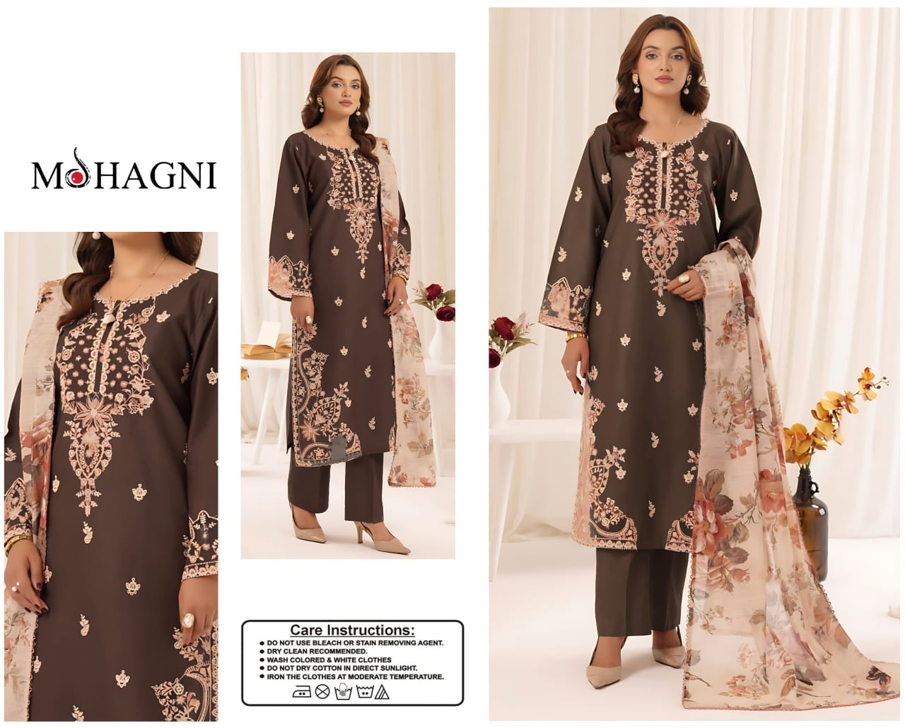 WINTER COLLECTION DHANAK EMBROIDERY 3PC