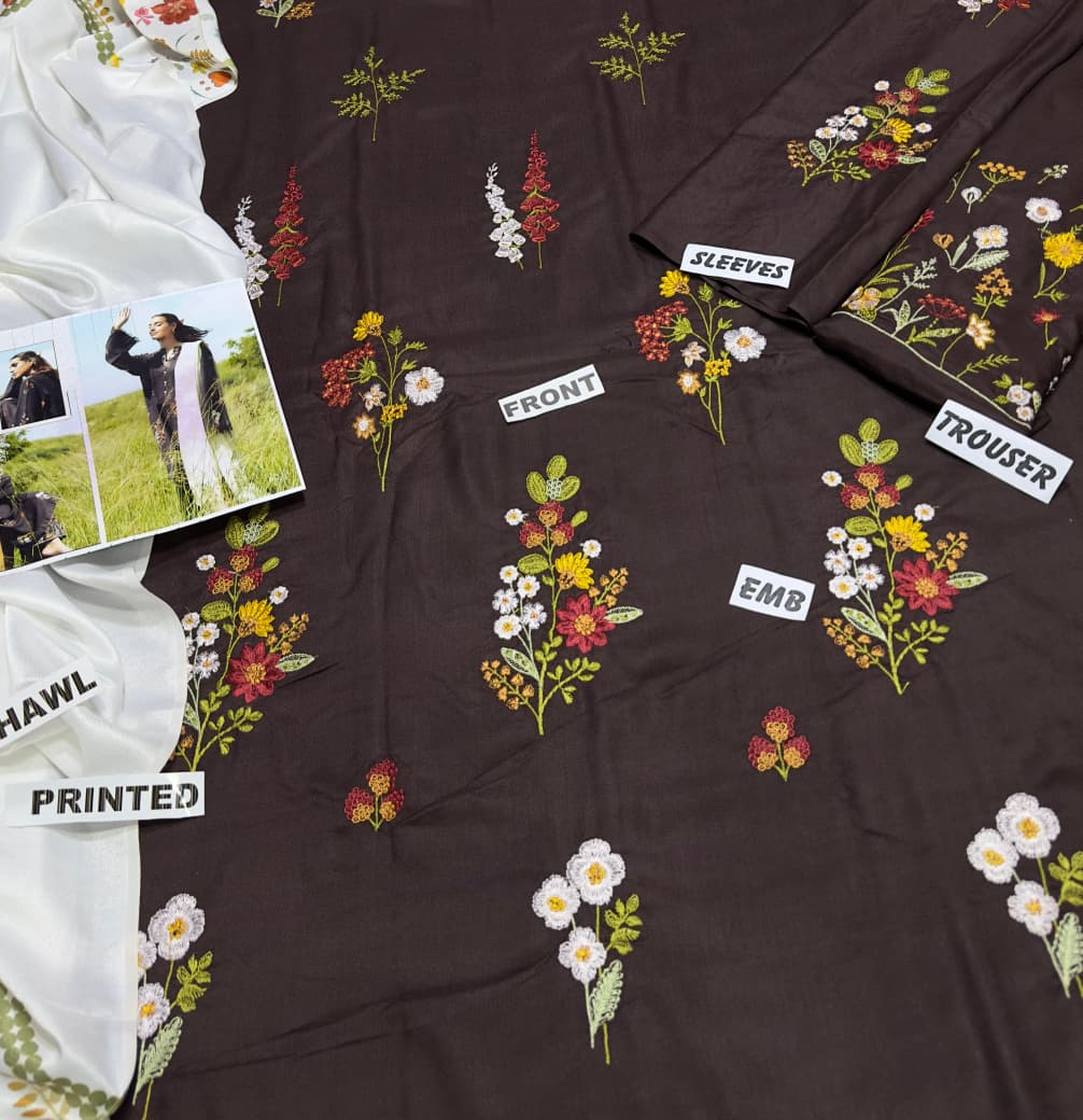 WINTER COLLECTION DHANAK EMBROIDERY 3PC