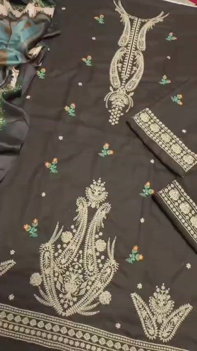WINTER COLLECTION DHANAK EMBROIDERY 3PC