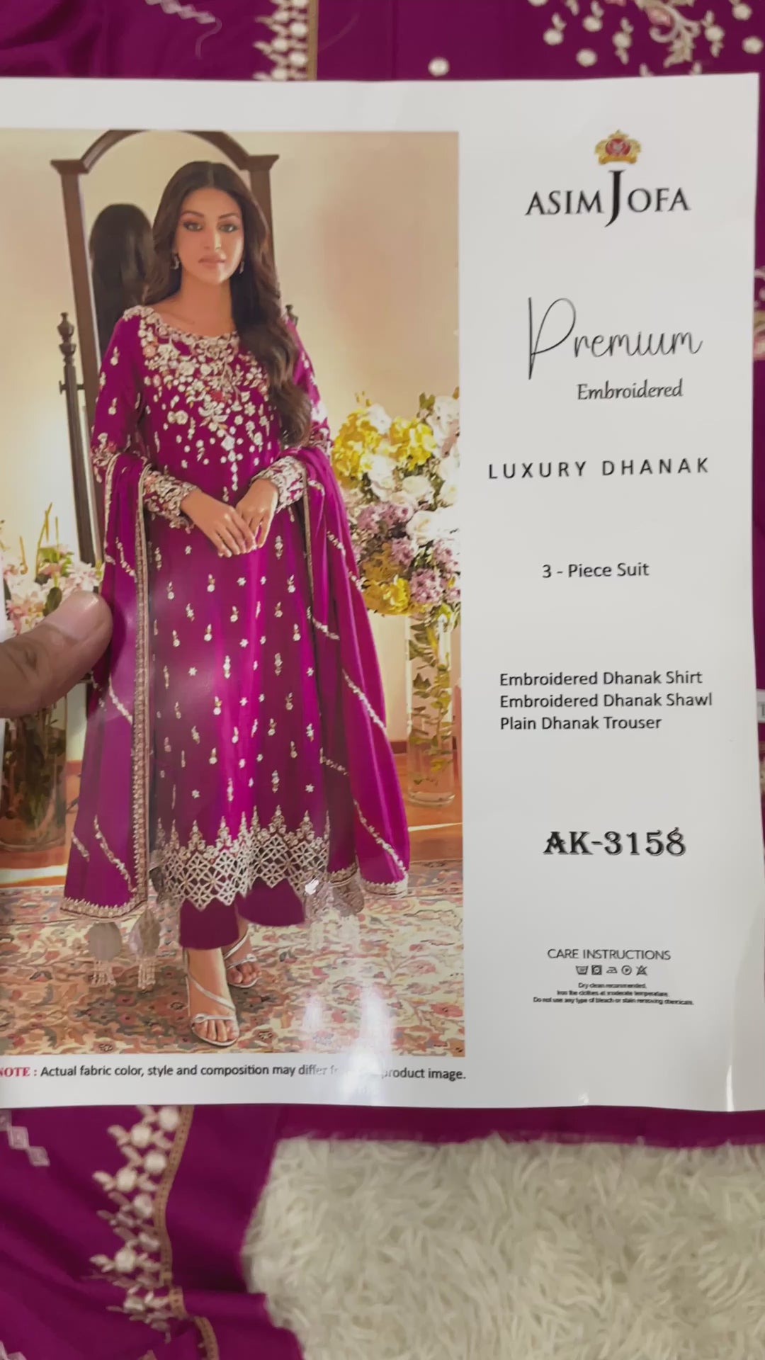 Dhanak Embroidery 3pc