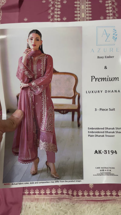 Dhanak Embroidery 3pc