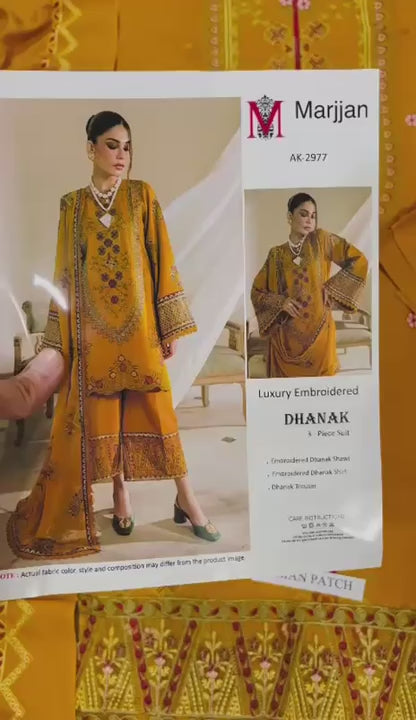 Dhanak Embroidery 3pc