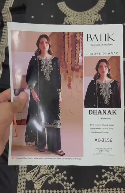 Dhanak Embroidery 3pc